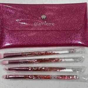 glamierre - Pink Glittery Eye Makeup Brush Set (4)